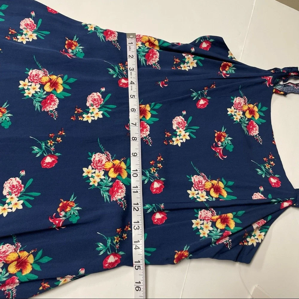 Society + Stitch Summer Dress Sz Large Blue Floral - Picture 6 of 15